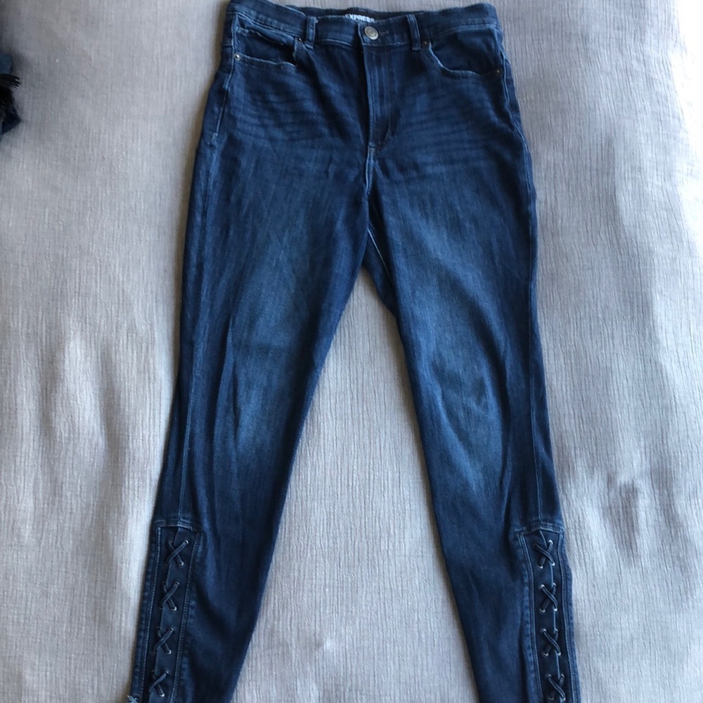 Corseted ankle skinny jeans from Express